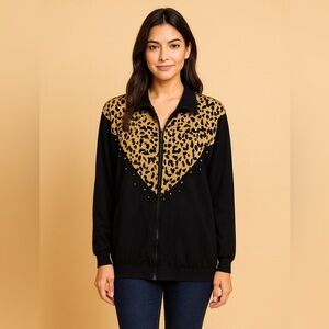 Y2K Retro VTG GW by Graff Womens Jacket Animal Print